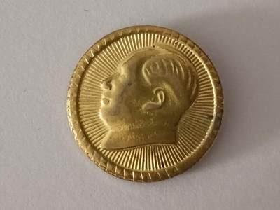 鎏金毛主席像章