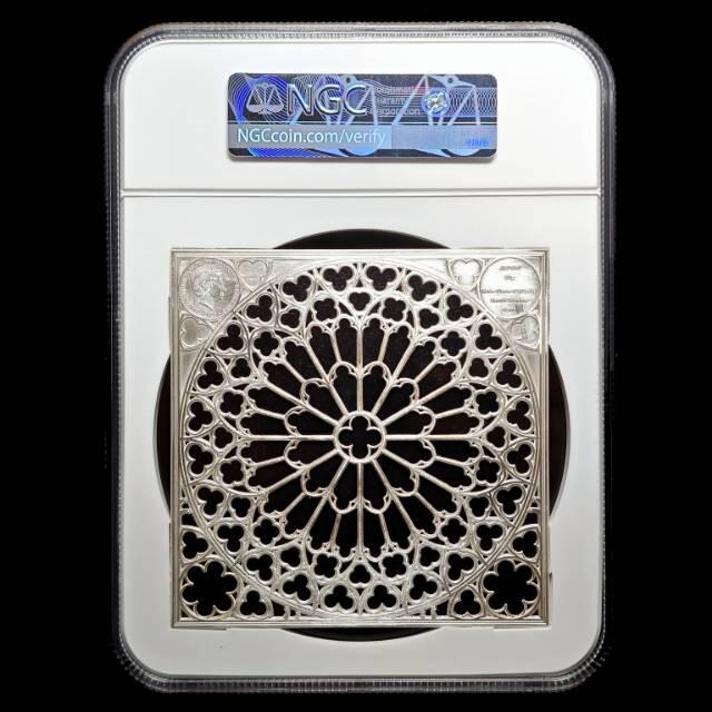 巴黎圣母院玫瑰花窗银币