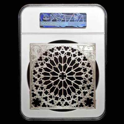 巴黎圣母院玫瑰花窗银币