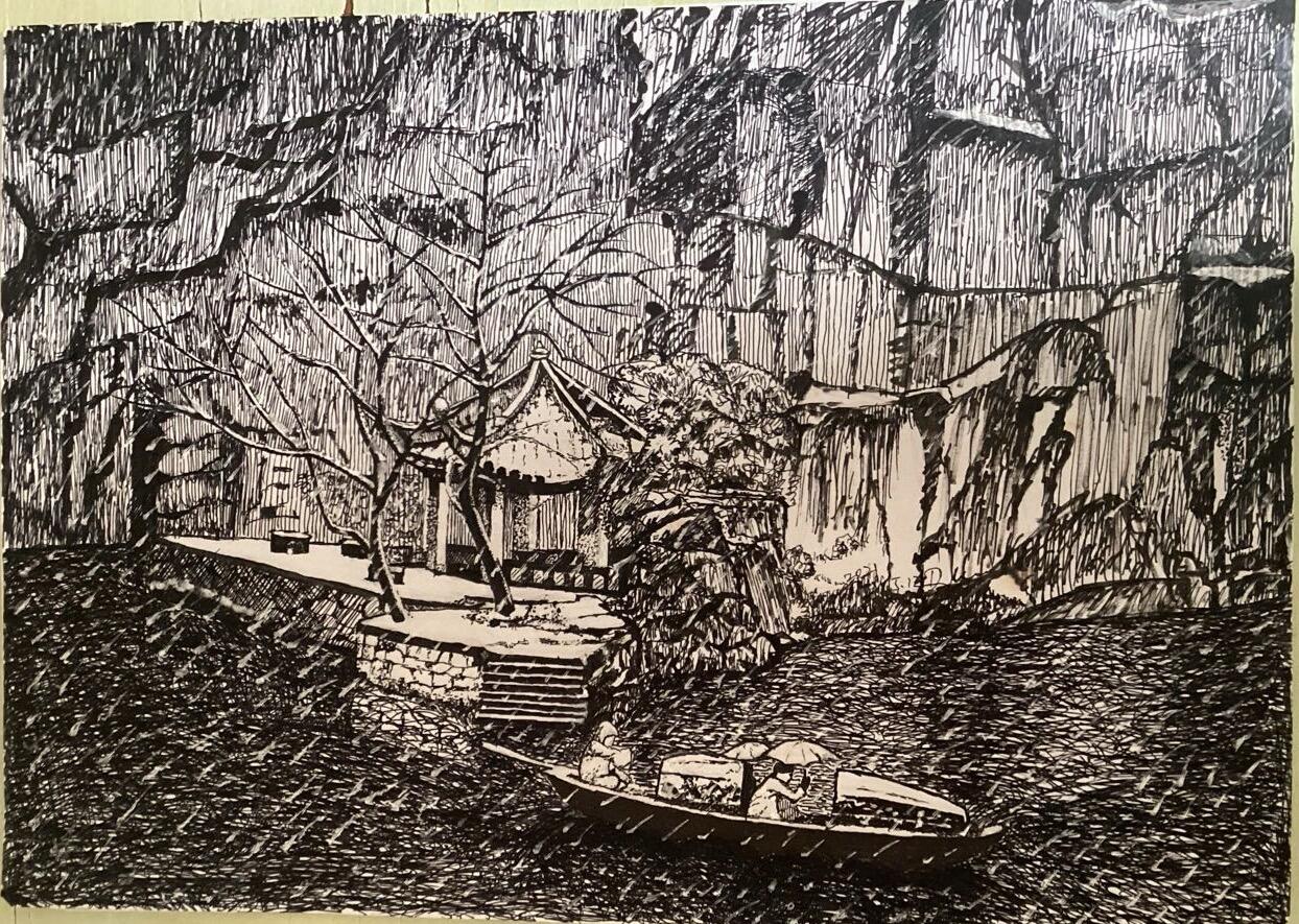 钢笔画作品之二