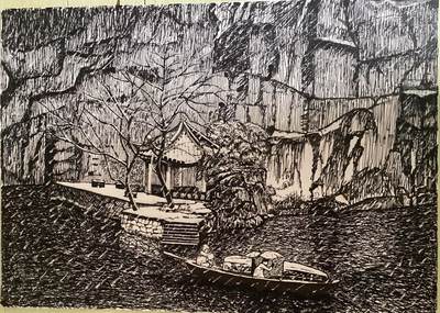 钢笔画作品之二