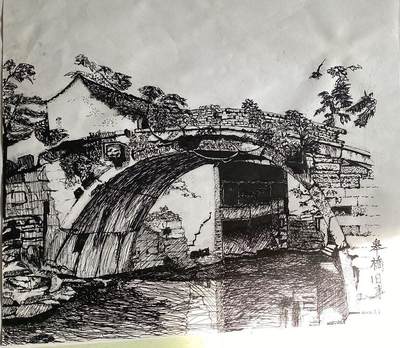 钢笔画作品之一