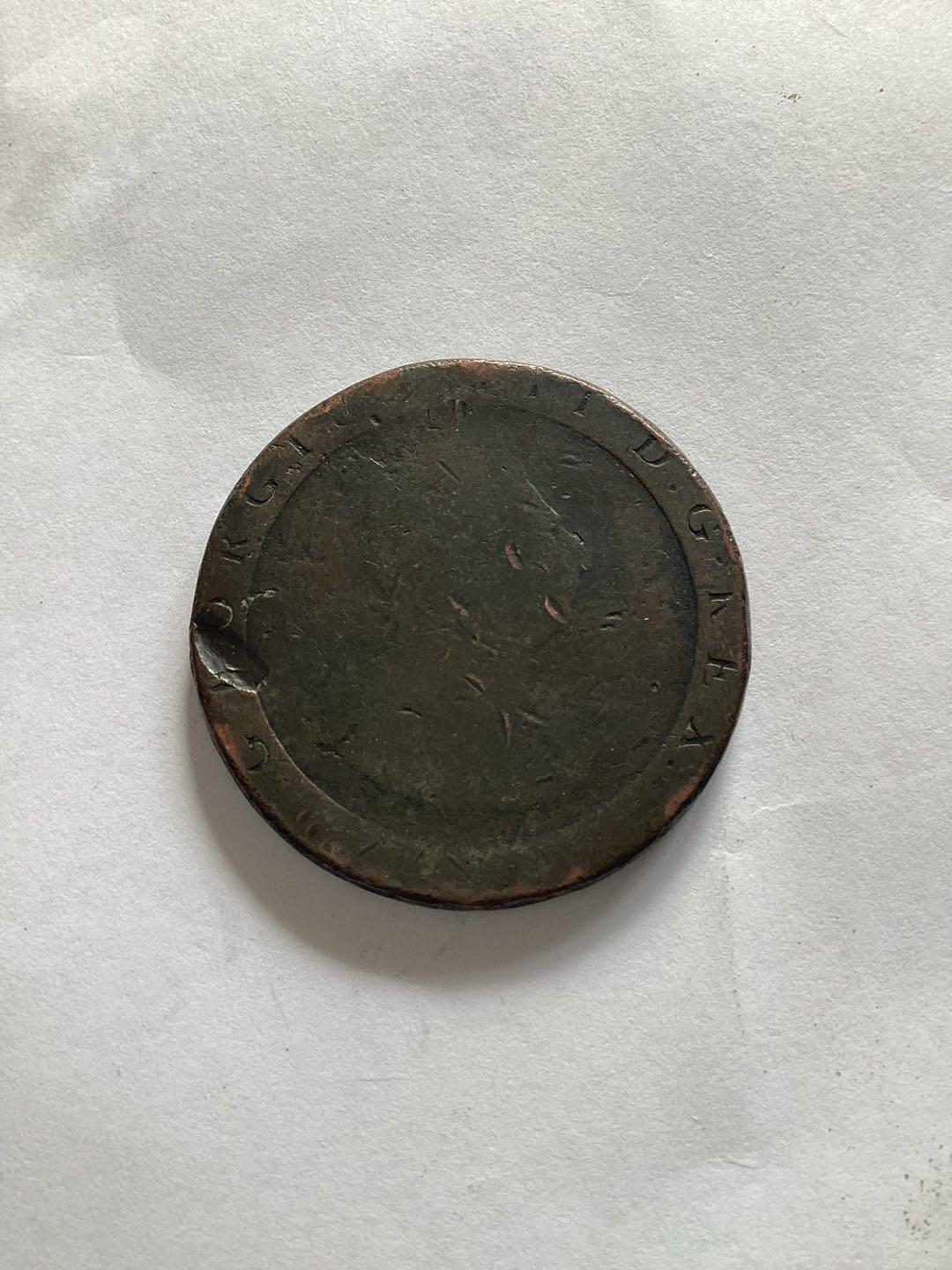 英国皇家乔治三世一便士铜币