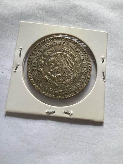 1958年墨西哥一比索低银版银币