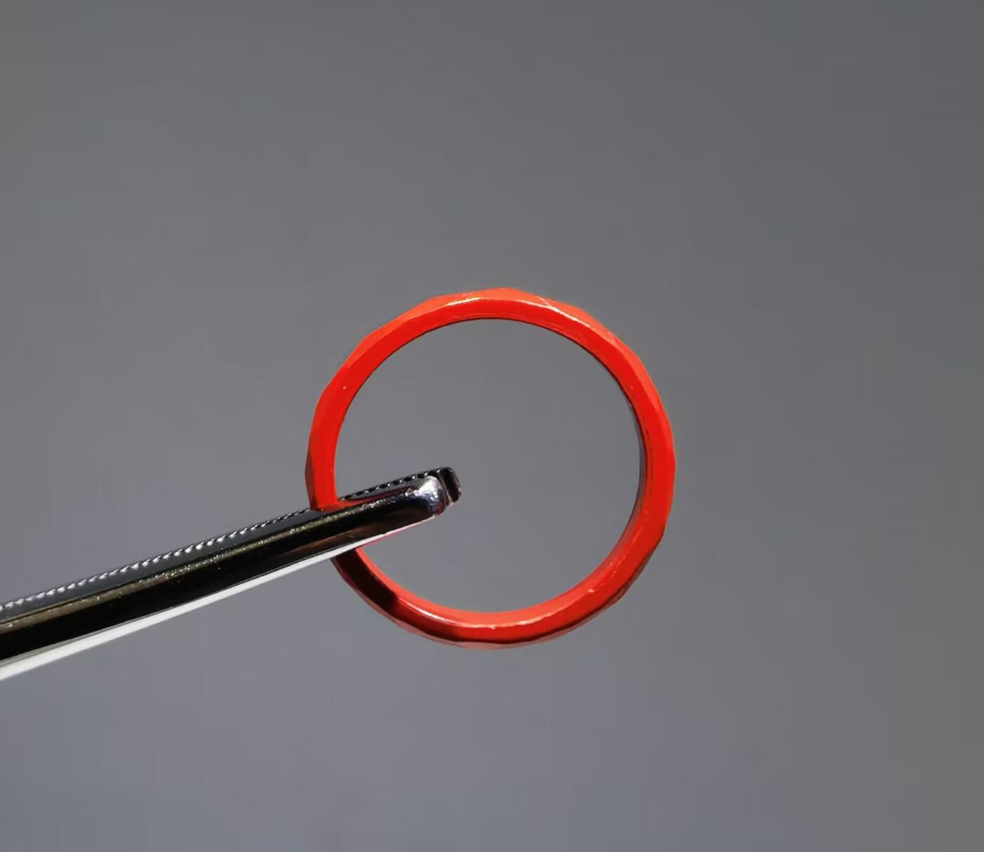 原矿朱砂帝王砂钻石面戒圈戒指女款内径13cm