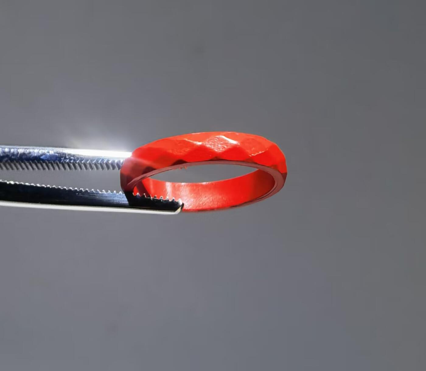 原矿朱砂帝王砂钻石面戒圈戒指女款内径13cm