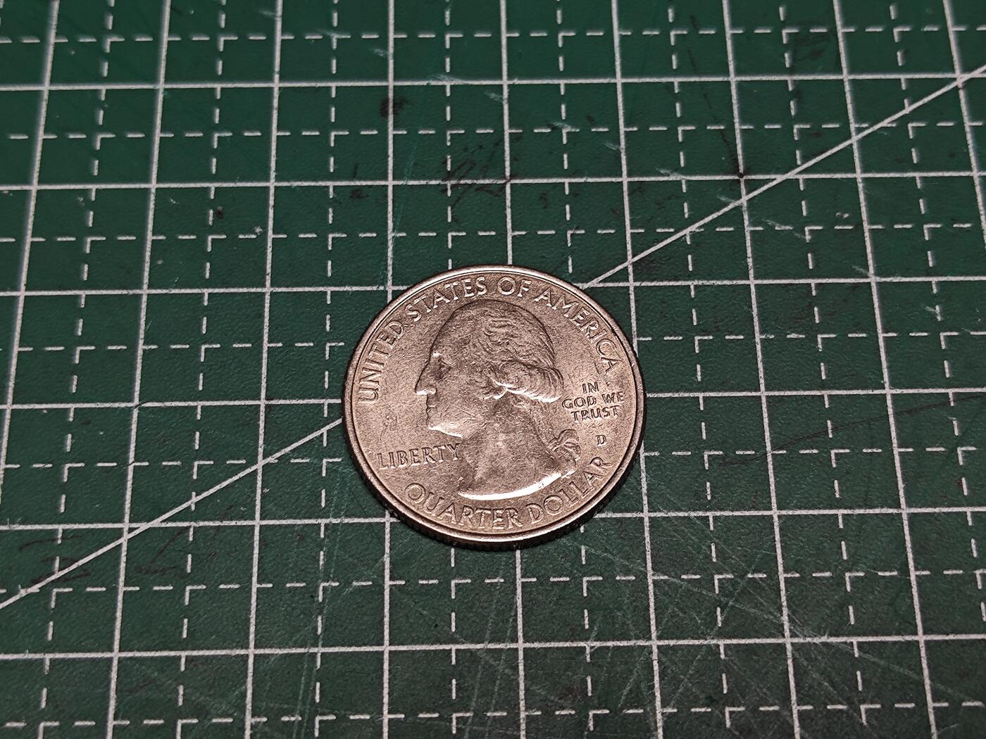 美国25美分纪念币             