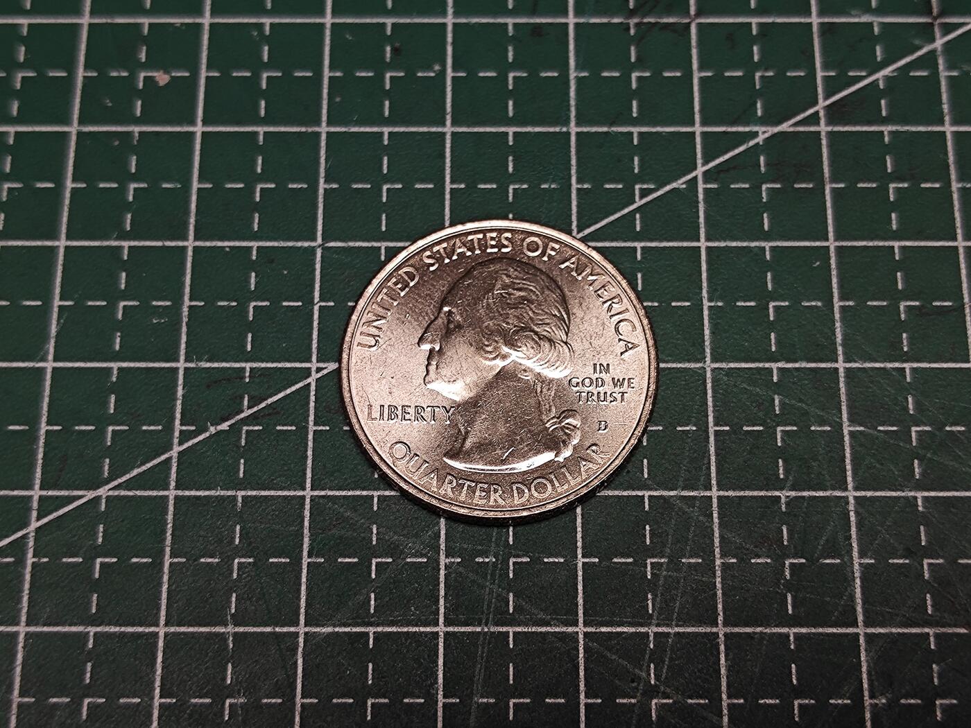 美国25美分纪念币             