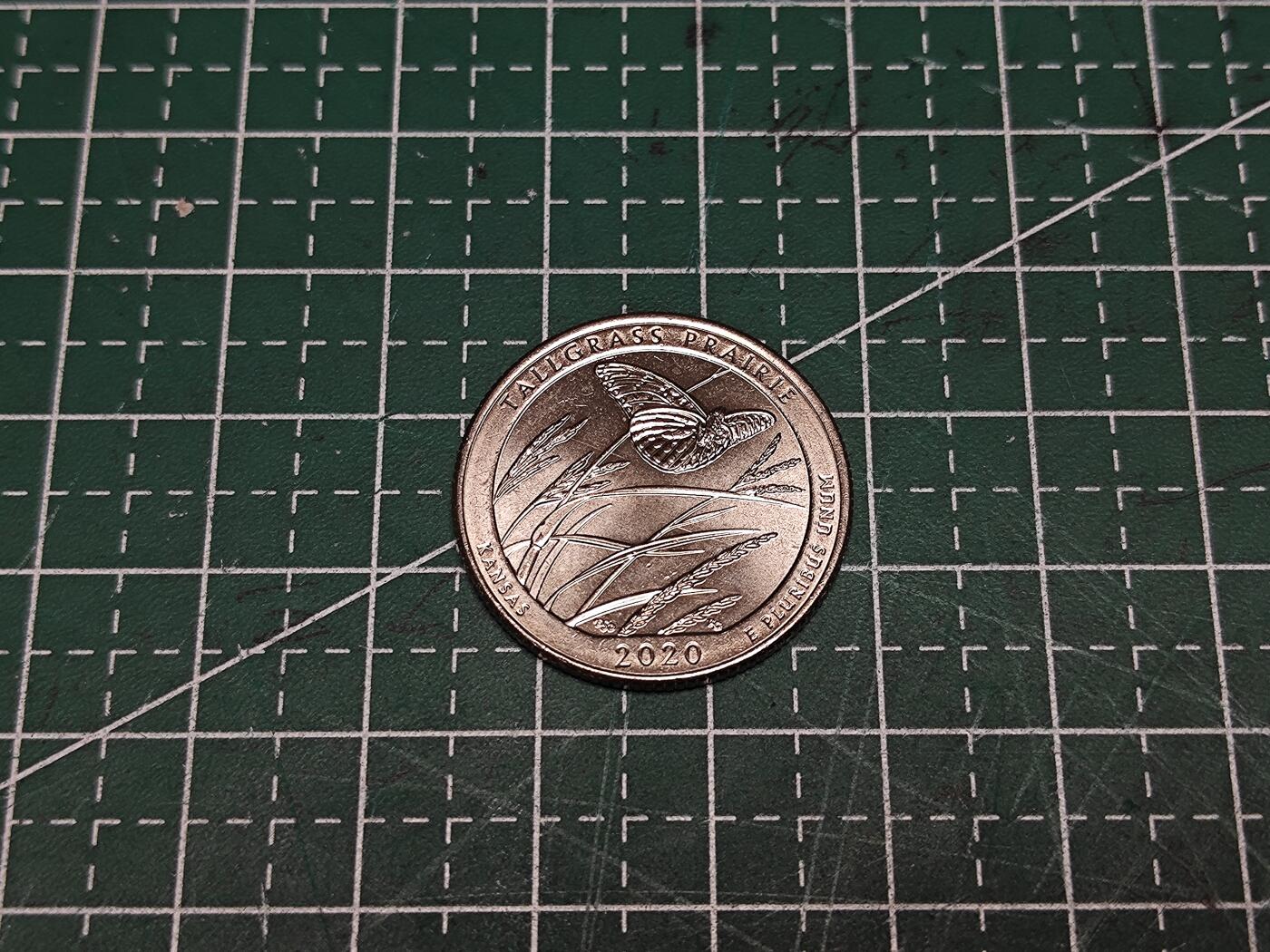 美国25美分纪念币             