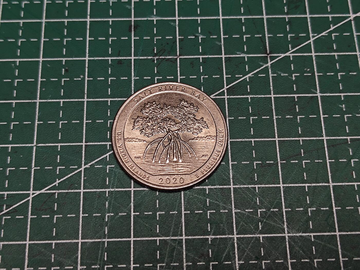 美国25美分纪念币             