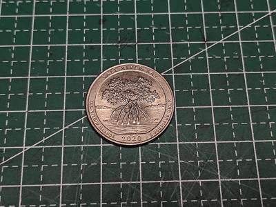 美国25美分纪念币             