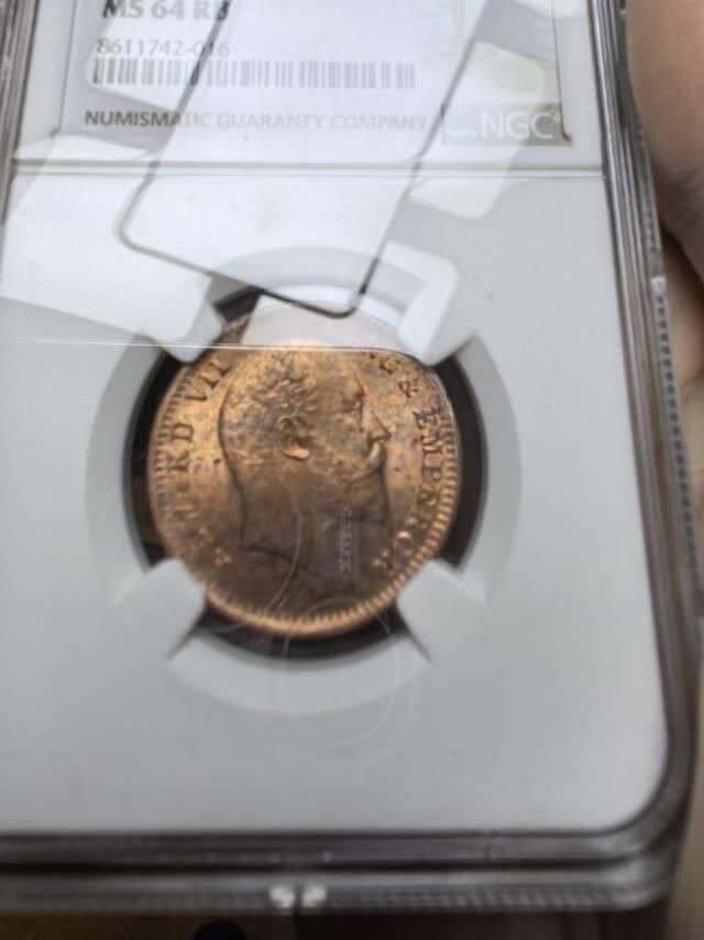 1906年爱德华七世1/4安娜铜币