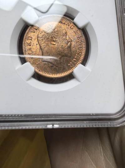 1906年爱德华七世1/4安娜铜币