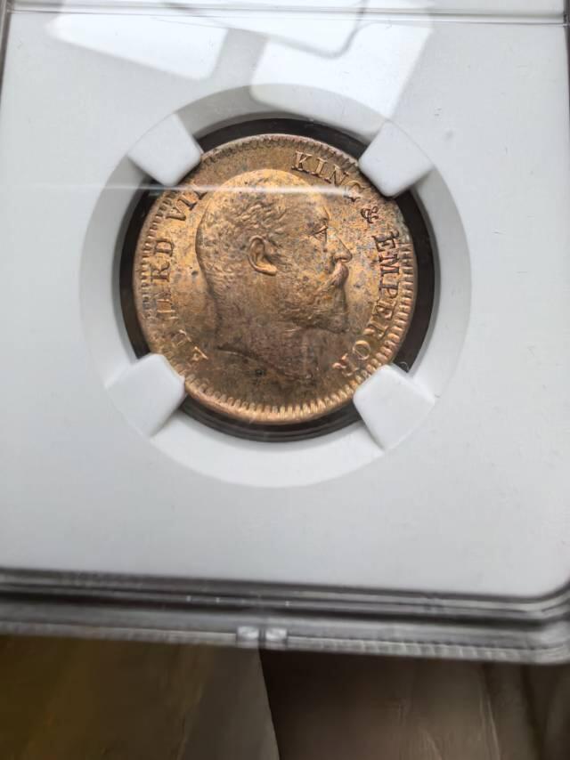 1906年爱德华七世1/4安娜铜币