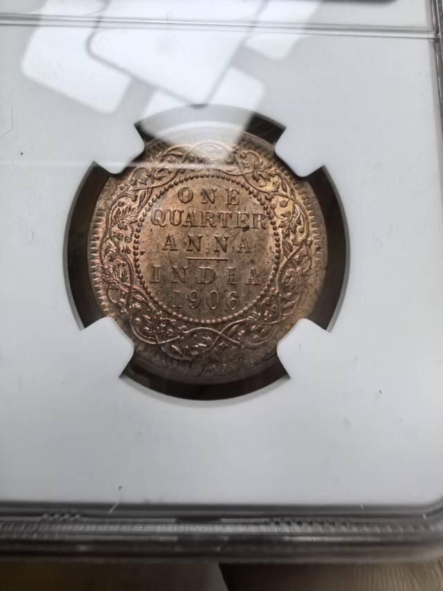 1906年爱德华七世1/4安娜铜币