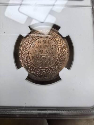 1906年爱德华七世1/4安娜铜币