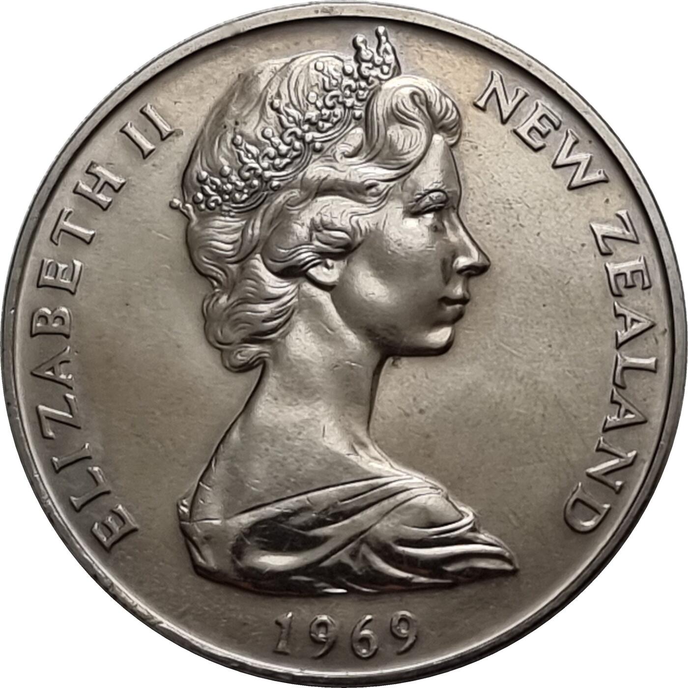 新西兰1969年发行詹姆斯•库克船长发现新西兰200周年纪念币