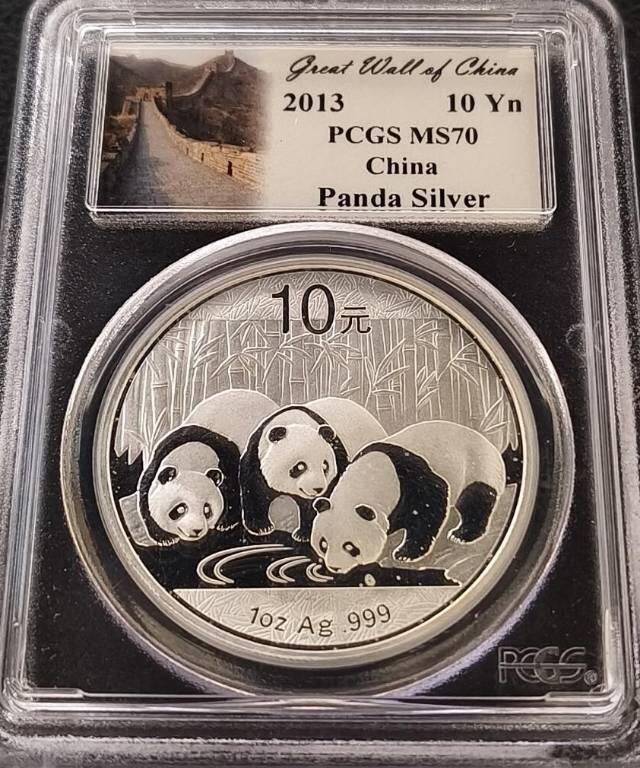 积分-冲冲冲 pcgs70分熊猫银币
