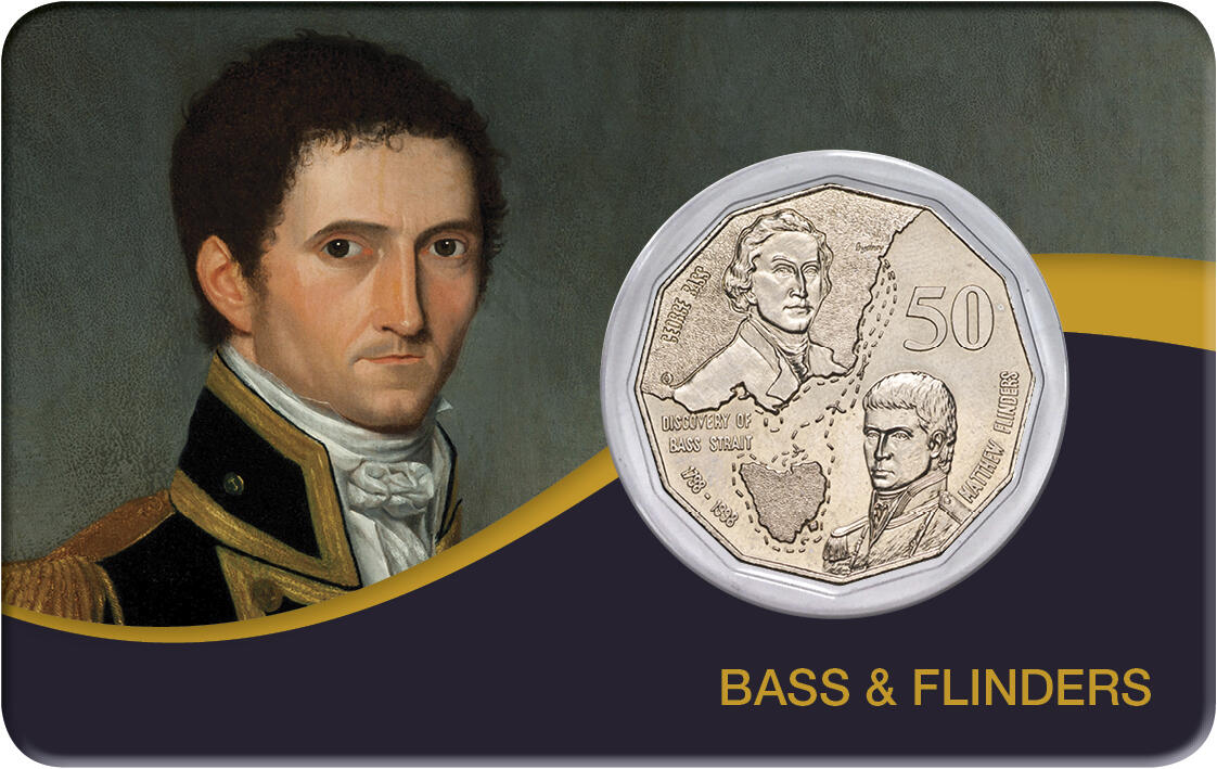 1998年澳大利亚纪念巴斯和弗林德斯航行200周年的50分纪念币