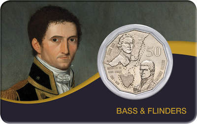 1998年澳大利亚纪念巴斯和弗林德斯航行200周年的50分纪念币
