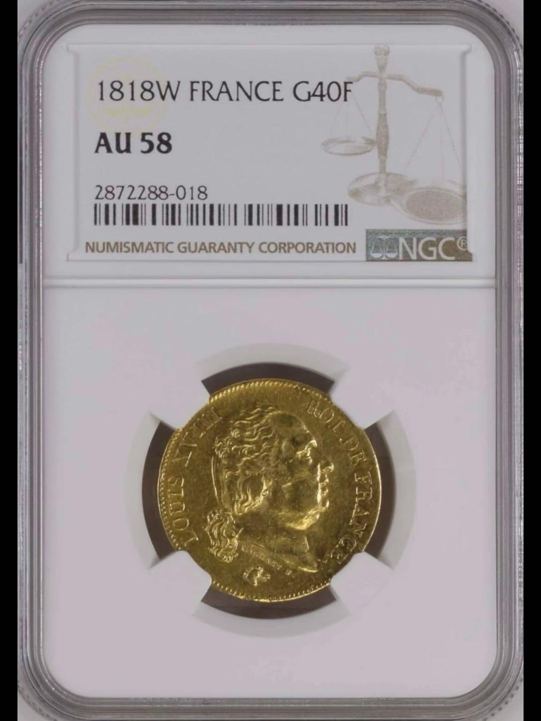 1818年路易十八40金法郎