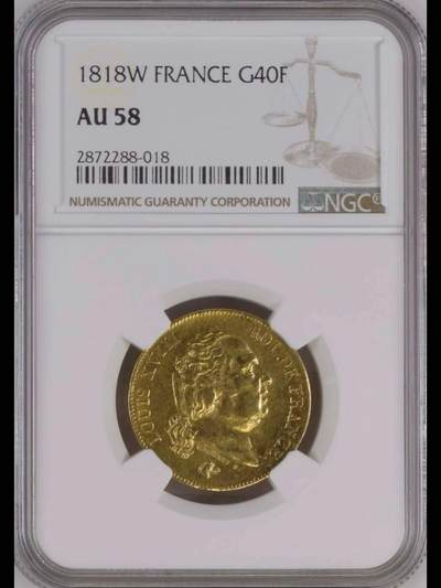 1818年路易十八40金法郎
