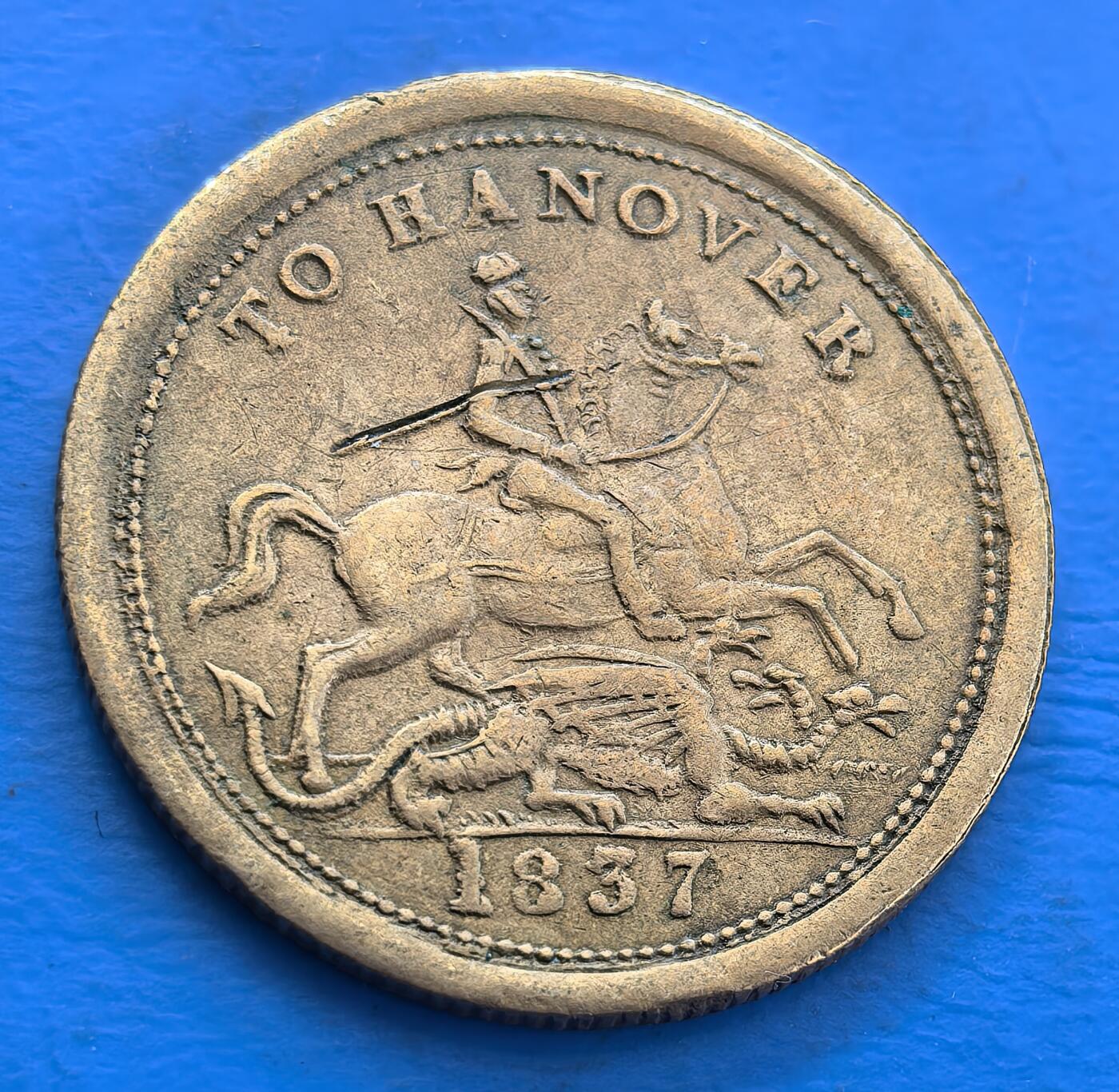 少见英属直布罗陀维多利亚代用币