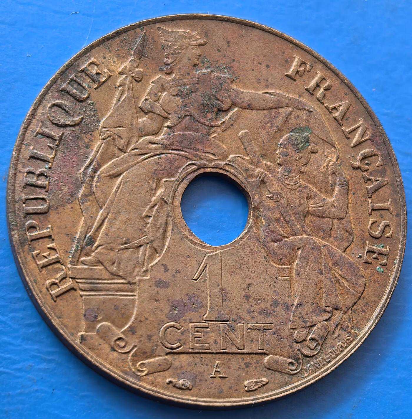 带光法属印支1938年百分之一