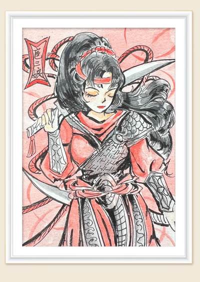 【随心】原创手绘卡：扈三娘