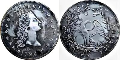 世界十大天价钱币之1794年流浪者银元
