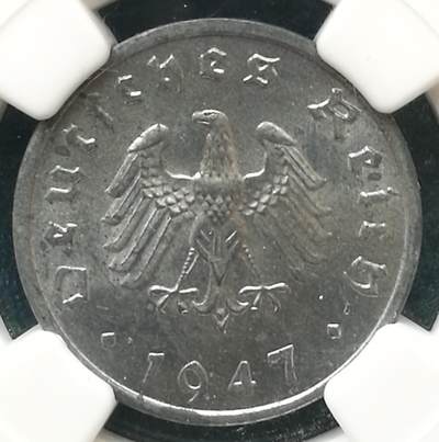 帝国的黄昏 拔毛鹰 1 5 10芬尼 盟军占领期间 锌币