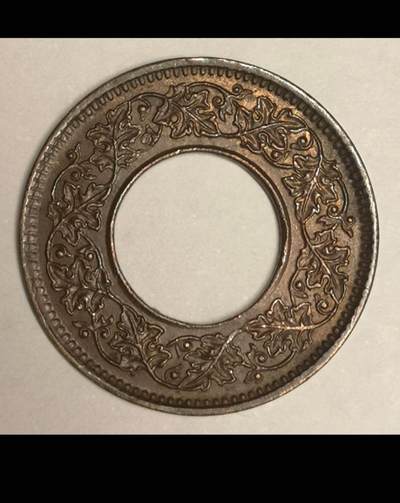 英属印度的中孔机制币