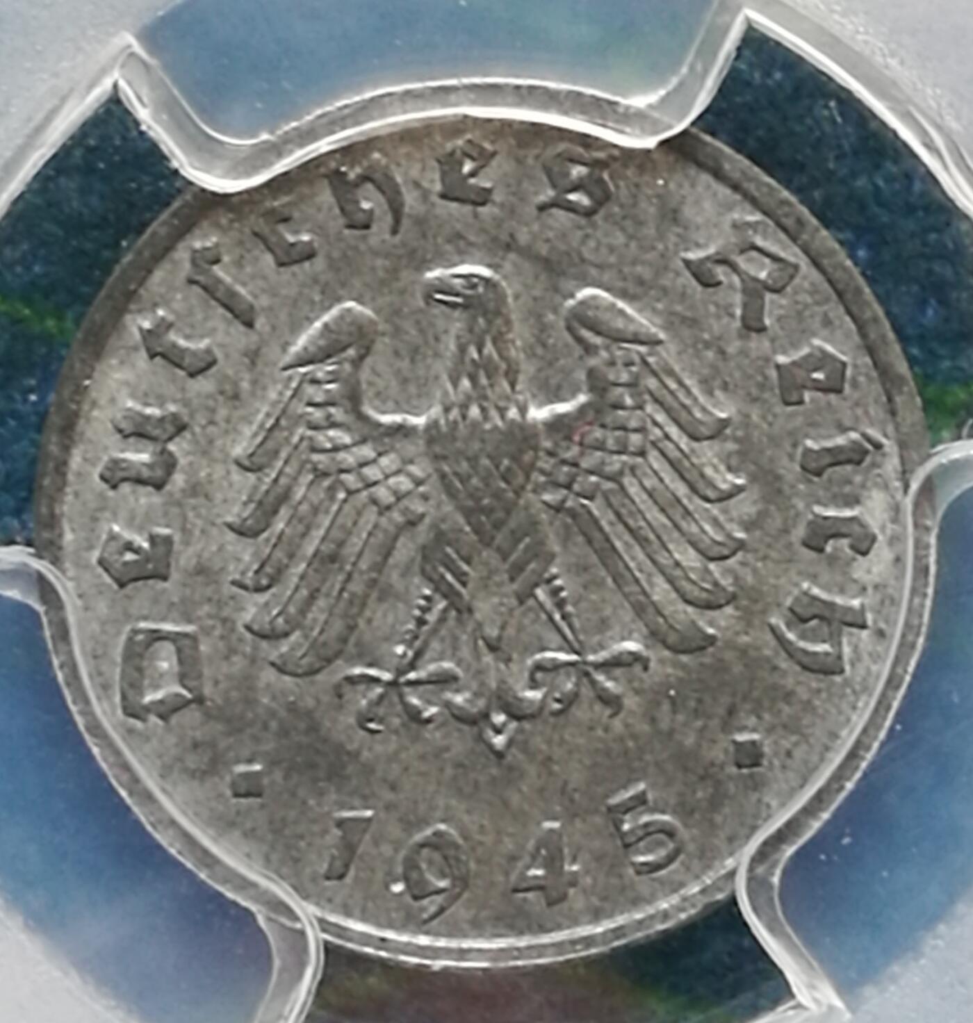 帝国的黄昏 拔毛鹰 1 5 10芬尼 盟军占领期间 锌币