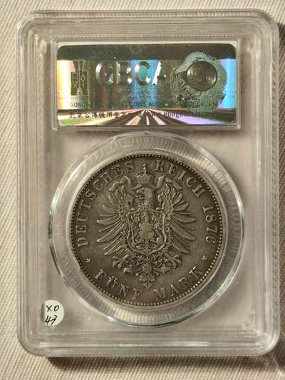 1876年普鲁士5马克银币