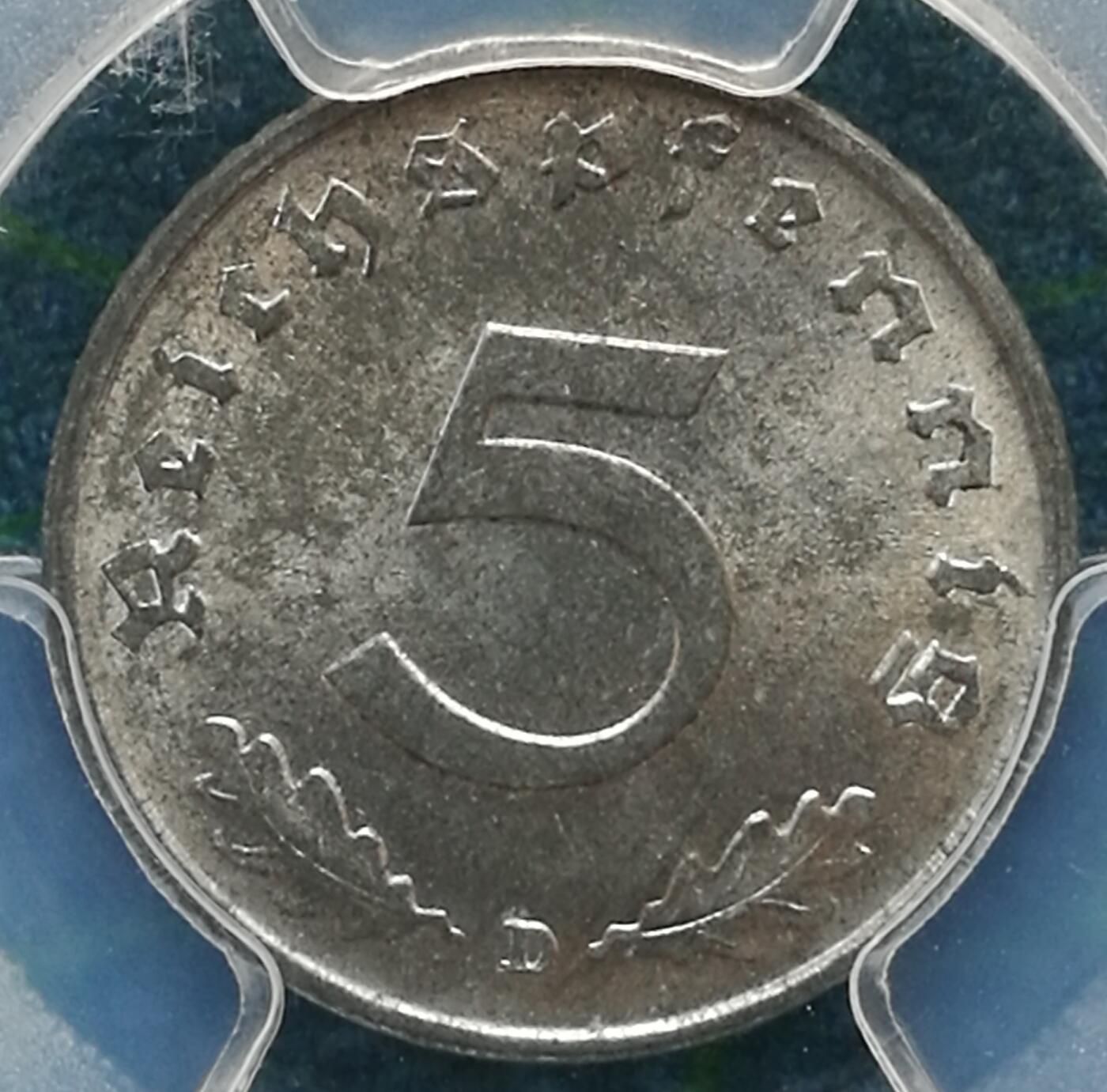 帝国的黄昏 拔毛鹰 1 5 10芬尼 盟军占领期间 锌币