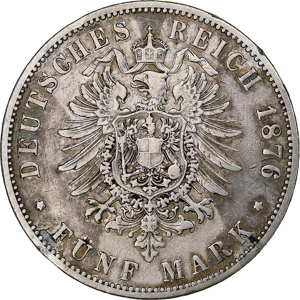 1876年普鲁士5马克银币