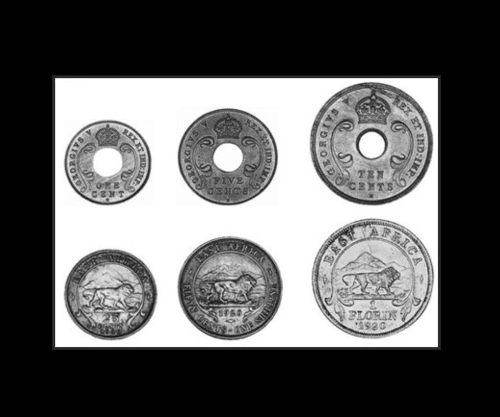 英属东非的中孔机制币