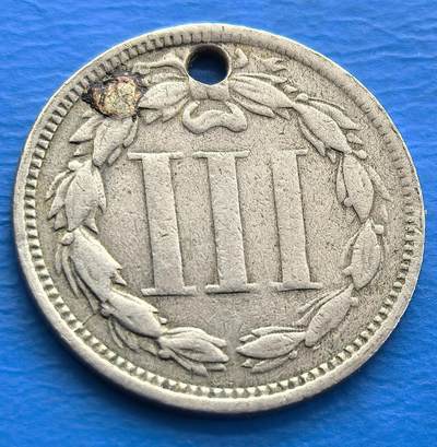 美国少见1867年3分