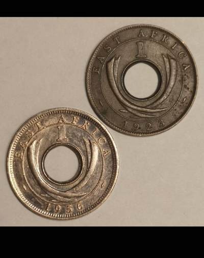 英属东非的中孔机制币