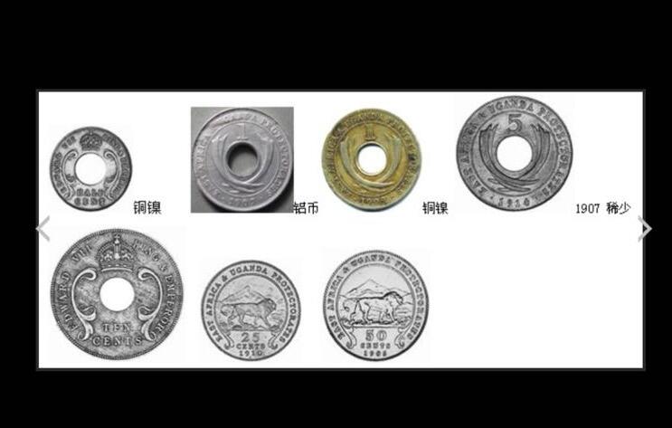 英属东非的中孔机制币