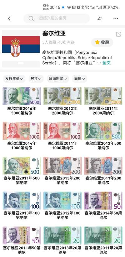 外钞图鉴开始更新啦！