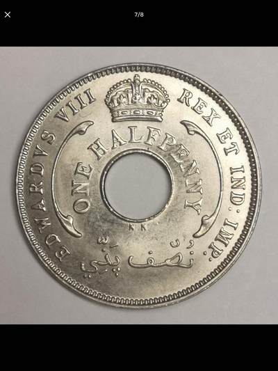 英属西非的中孔机制币