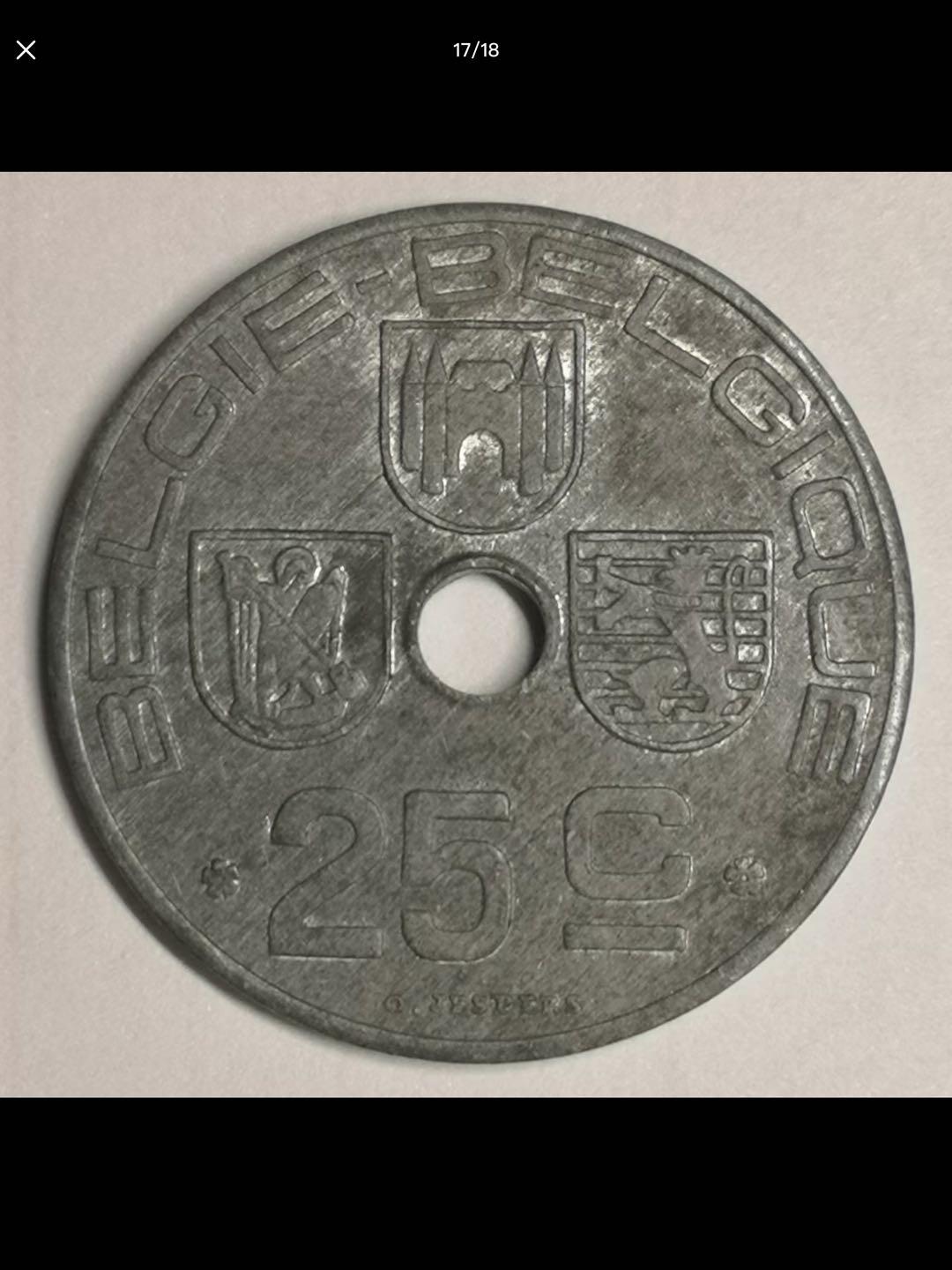 比利时的中孔机制币