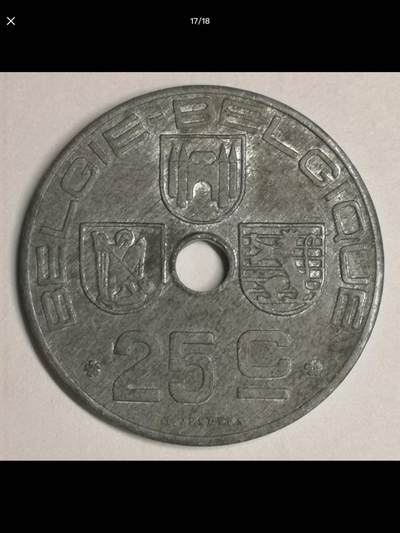 比利时的中孔机制币