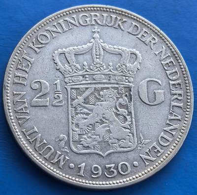 荷兰1930年2.5盾银币