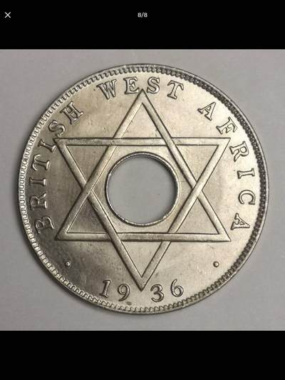 英属西非的中孔机制币