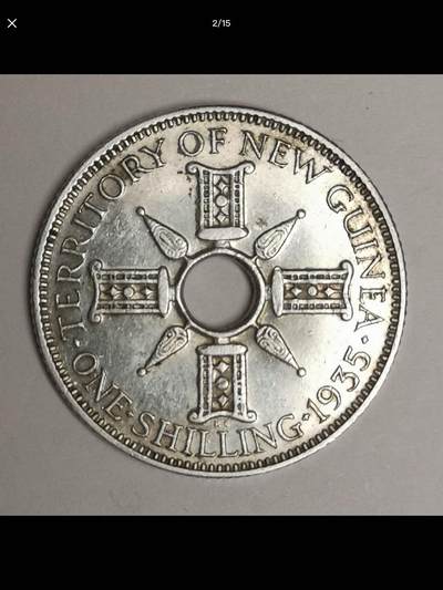 澳属新几内亚的中孔机制币