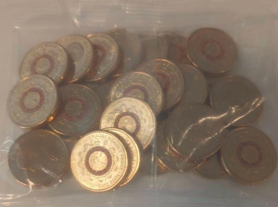 澳大利亚彩色两刀硬币