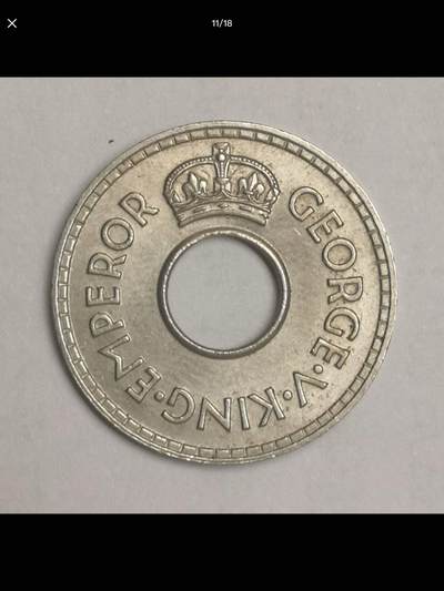 英属斐济的中孔机制币