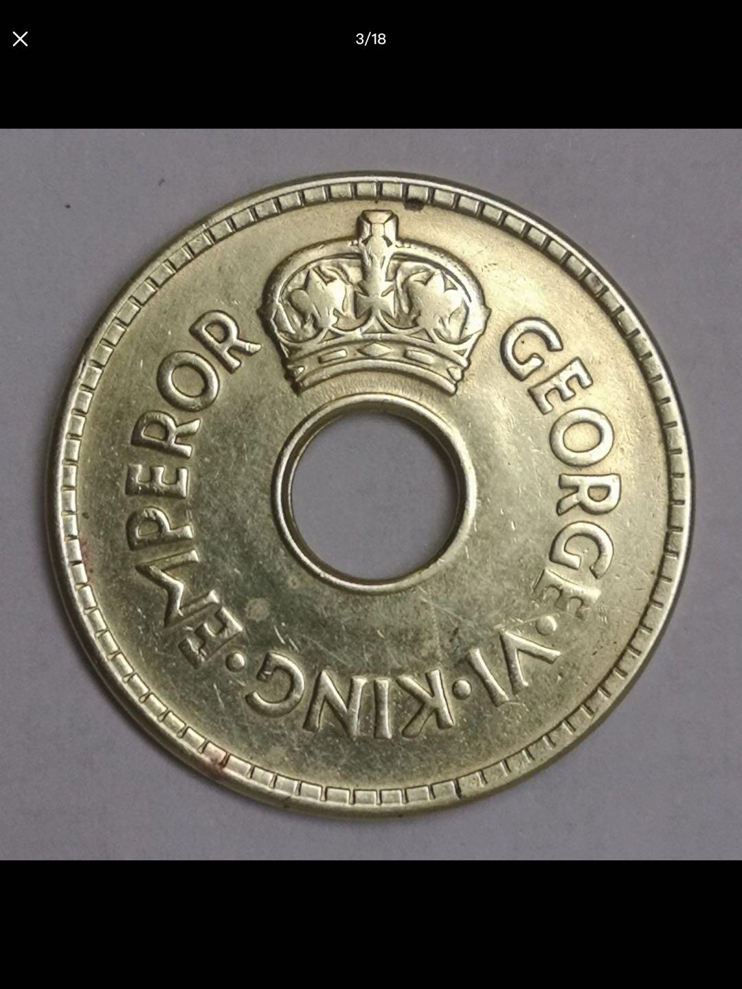 英属斐济的中孔机制币